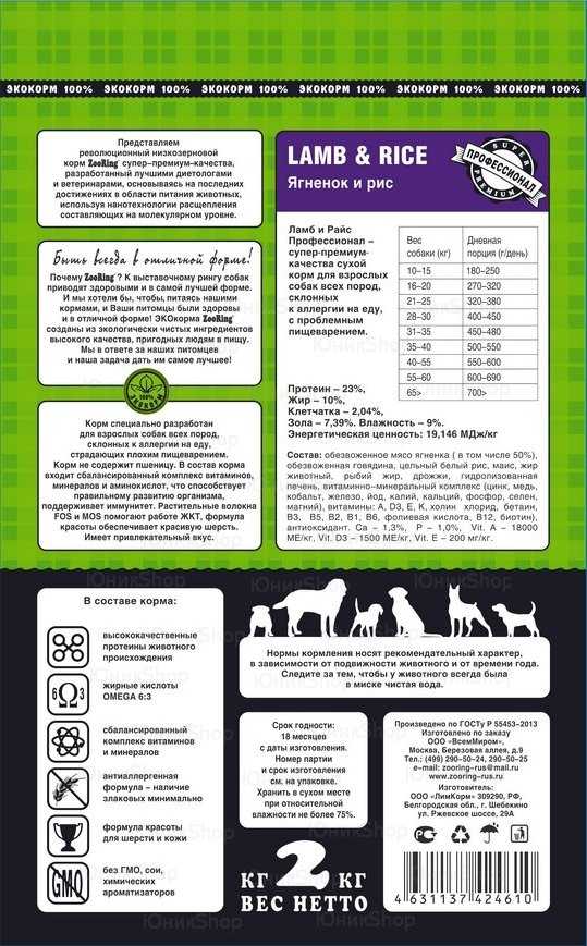 Состав сухих кормов для собак: советы ветеринаров, какой состав корма лучше выбрать, выбор дозировки, таблица
