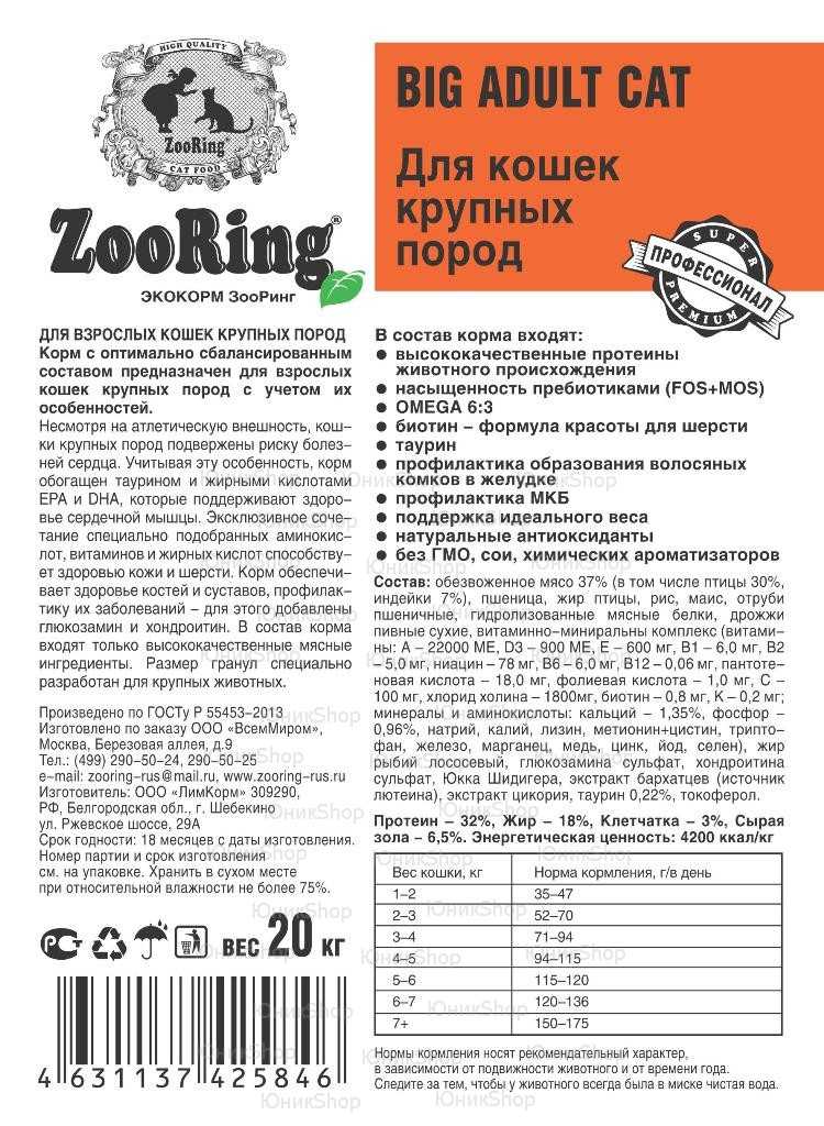 Корма zooring: состав. сухие и влажные корма производителя, корма в упаковках 20 кг и других объемов, отзывы